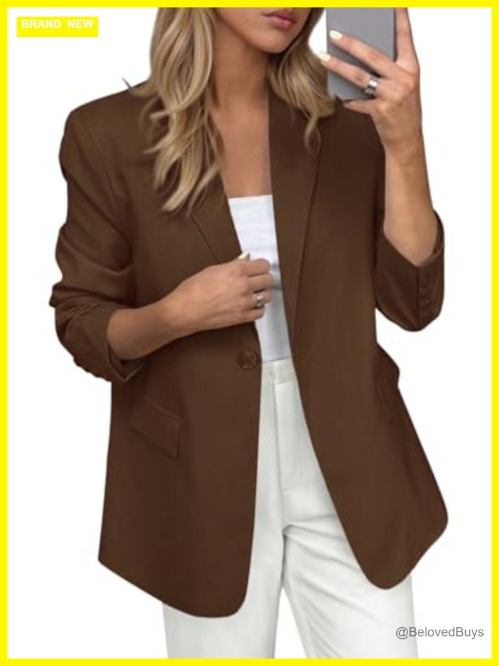 PRETTYGARDEN Women's Blazer Business Casual Button Office Jacket